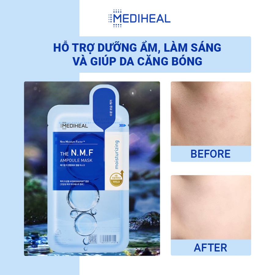 Mặt Nạ Cấp Ẩm, Dưỡng Sáng Mịn Da, Giúp Da Săn Chắc Mediheal Ampoule Mask 25/27 ml