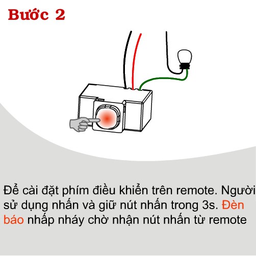 Hạt công tắc điện điều khiển từ xa hồng ngoại IR2A