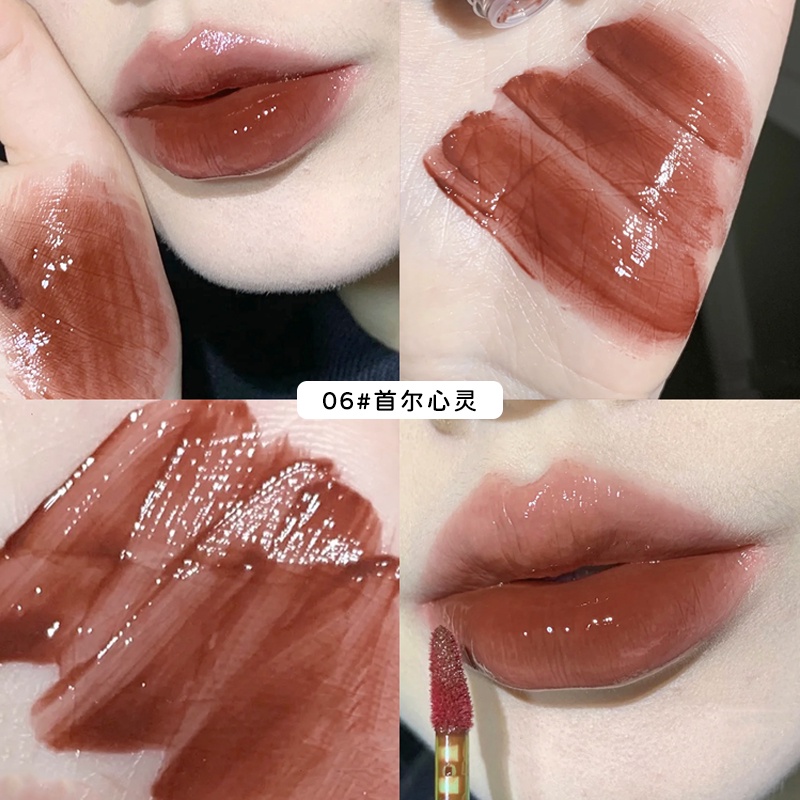 Son Kem DAIMANPU Hiệu Ứng Gương Dưỡng Ẩm Môi Lâu Trôi 6 Màu Tùy Chọn Hiệu