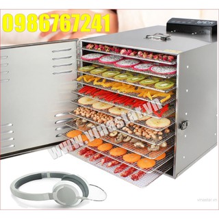 Tủ sấy đa năng sấy thực phẩm 10 khay chạy điện, công suất 1KW