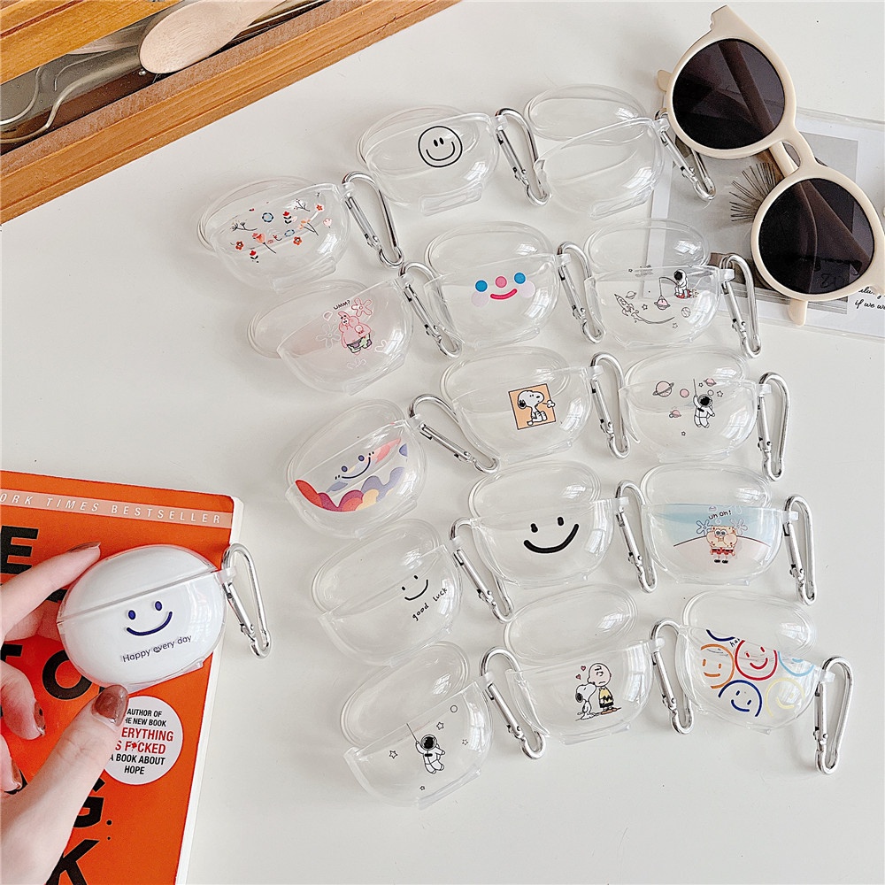 Vỏ Bảo Vệ Hộp Sạc Tai Nghe Edifier X2 Mềm Trong Suốt Hình Phi Hành Gia Mặt Cười