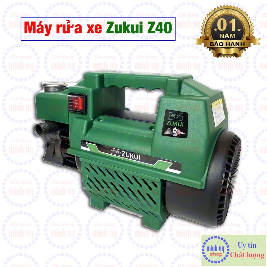 Máy xịt rửa xe mini gia đình Zukui S3-Zukui Z40 - 2000W - tự hút nước - tự động ngắt - tặng bình đựng xà phòng