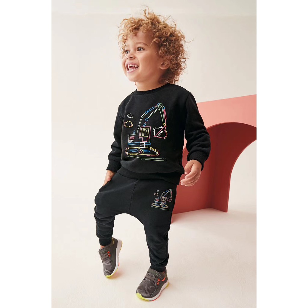 Bộ nỉ da cá 100% cotton hàng NEXT cho bé trai