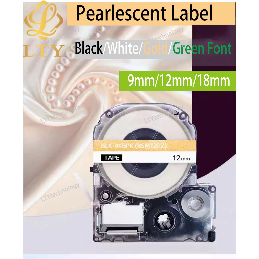 Băng dán nhãn ngọc trai Tương thích cho SS12KW Tương thích cho máy in EPSON LW-300 LW-400 LW-600P LW