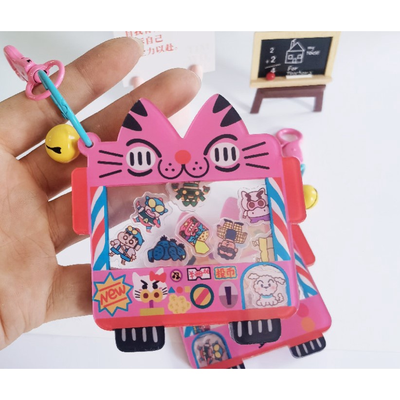 MÓC KHÓA SHAKER ACRYLIC HOẠT HÌNH SHIN CẬU BÉ BÚT CHÌ