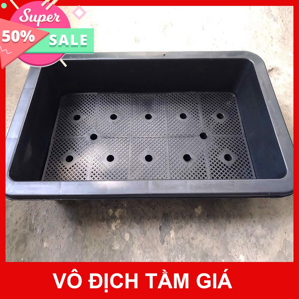 (Siêu Giàm Gía) SIÊU RẺ NHẤT 10 chậu /khay nhựa thông minh trồng rau sạch - KT: (65*42,5*16cm)