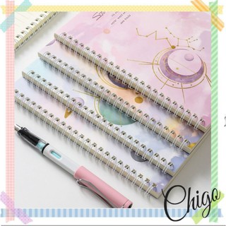 [FREESHIP]Sổ lò xo A5 bìa cứng hình vũ trụ chóng lóa mắt đẹp Chigo SLX78