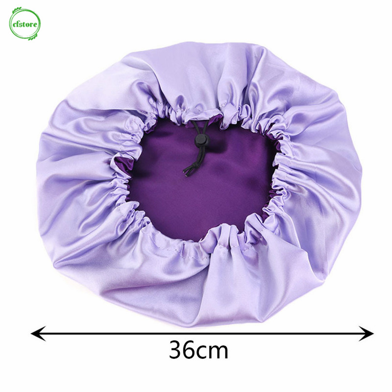 [Hàng mới về] Mũ trùm tóc bằng lụa satin màu trơn tùy chọn có thể điều chỉnh
