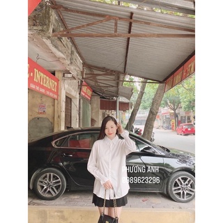 sơ mi trắng cổ đức tay bo chun