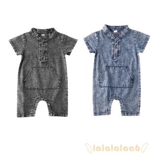 ◕ω◕Baby Boy’s Fashion Summer Solid Color Denim Jumpsuits