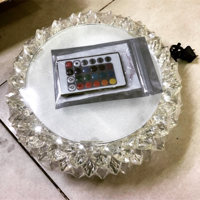 Đài Sen Pha Lê tròn LED đổi màu Φ14