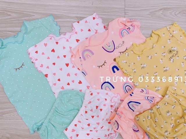 Set 5 bộ Hột gà tay ngắn/tay dài / hai dây cho bé trai/bé gái