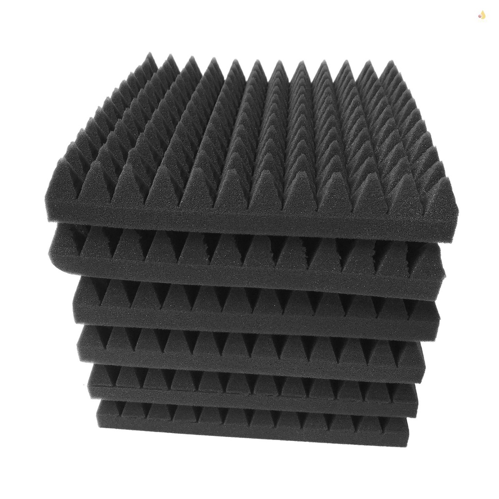 Set 6 Tấm Xốp Cách Âm 12*12*2inch Chuyên Dụng Cho Phòng Thu Âm Thanh Studio