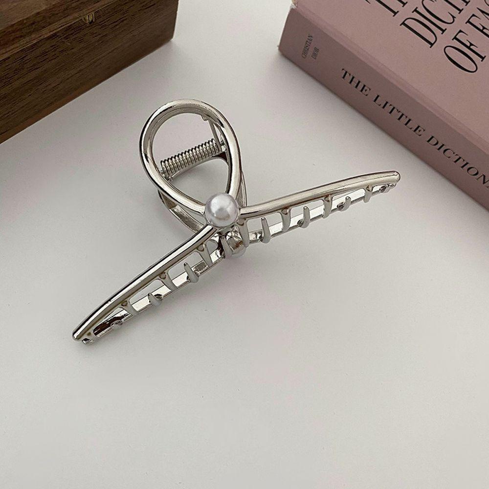 Kẹp Tóc Thắt Nơ Cỡ Lớn Họa Tiết Hình Học Phong Cách Hàn Quốc Cho Nữ VANES1 Giá Đỡ