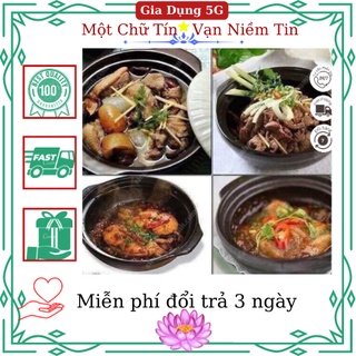 Nồi đất dày dặn,nắp kính, lòng sâu Kho cá, kho thịt, kho quẹt, kho tộ đủ size (K0 Bếp Từ)
