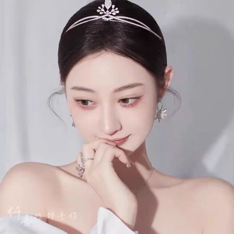 Vương Miện Cài Tóc Cô Dâu Đính Đá Zircon Sang Trọng 2022
