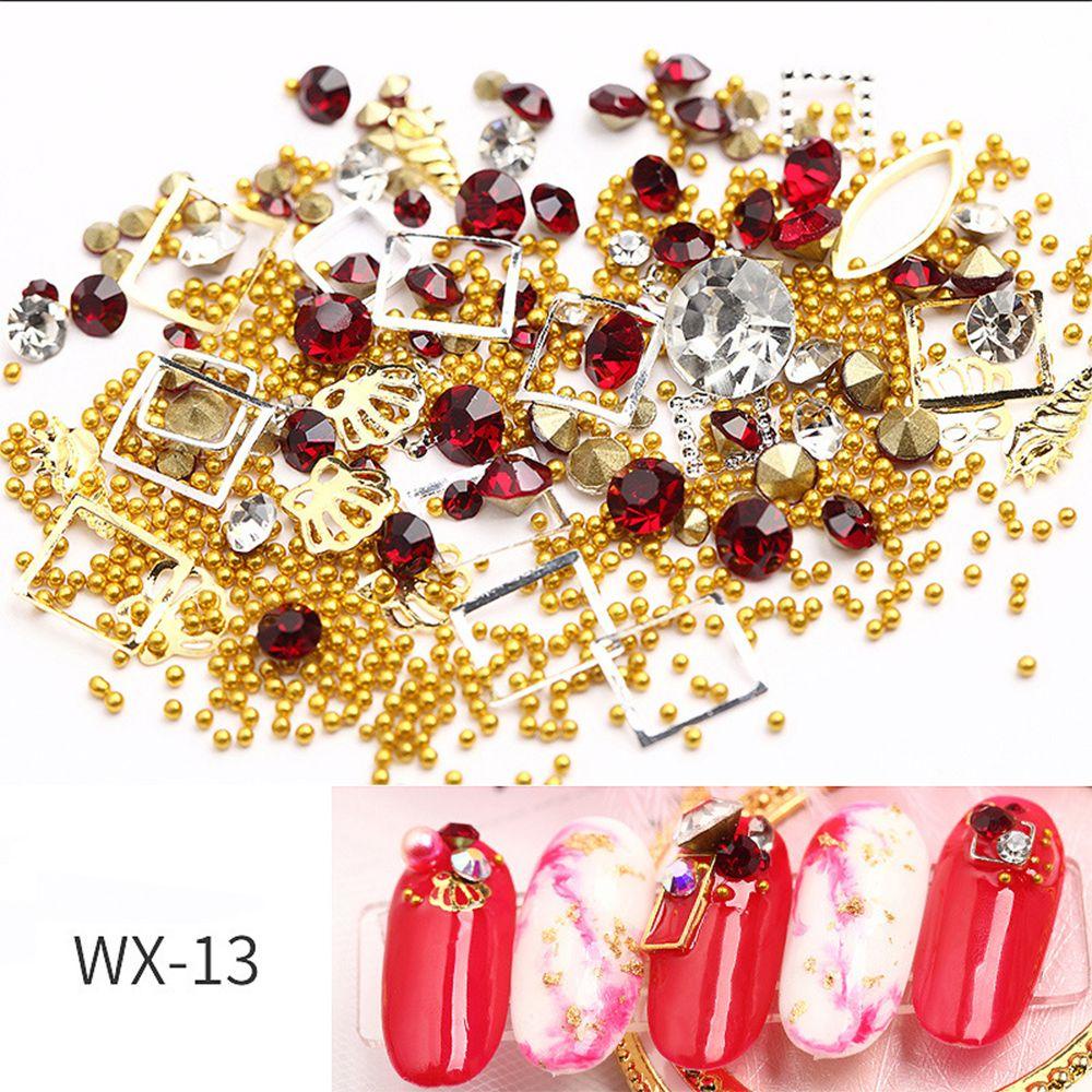 EXPEN Hộp Phụ Kiện Trang Trí Móng 3D DIY Hình Chữ Nhật