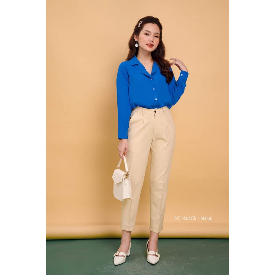 Quần tây công sở, Quần baggy vải Tuyết mưa vitex cap cao - Ống suông - Màu Đen - Nâu - ghi -xanh than - Mặc đi chơi đi h