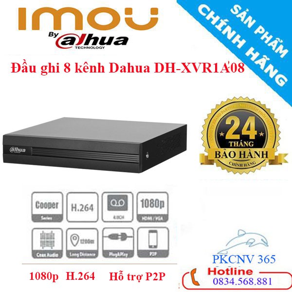 Đầu Ghi Dahua 8 Kênh 1A08 - Chính Hãng Dahua DSS BH 24TH