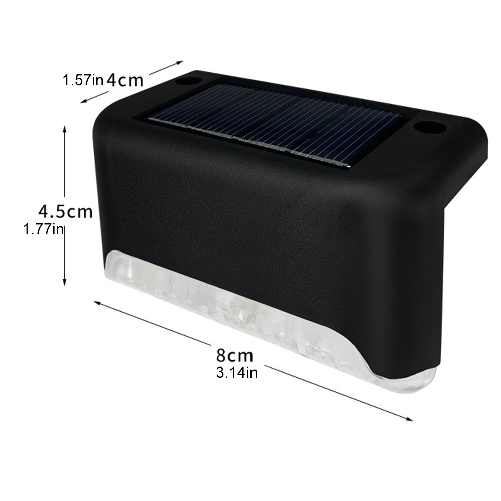 Đèn LED Năng Lượng Mặt Trời Phù Hợp Với Ban Công, Mái Nhà, mảng, cầu thang, hàng rào có thể tự cài đặt mà không cần dây.