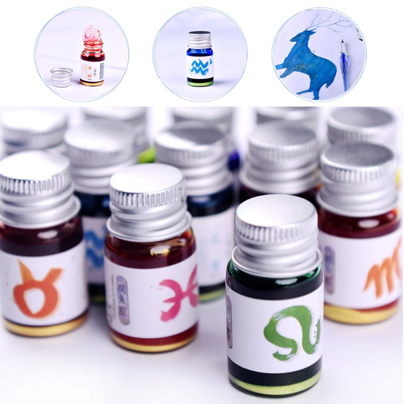 Mực bút viết nhiều màu sắc tùy chọn không chứa carbon dung tích 5ml sử dụng trong trường/văn phòng