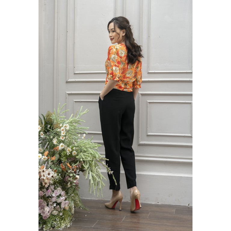 [Mã LT50 giảm 50k đơn 250k]Quần baggy nữ vải tuyết mưa, dáng dài, phong cách công sở, khóa sườn có túi thiết kế Clara Ma