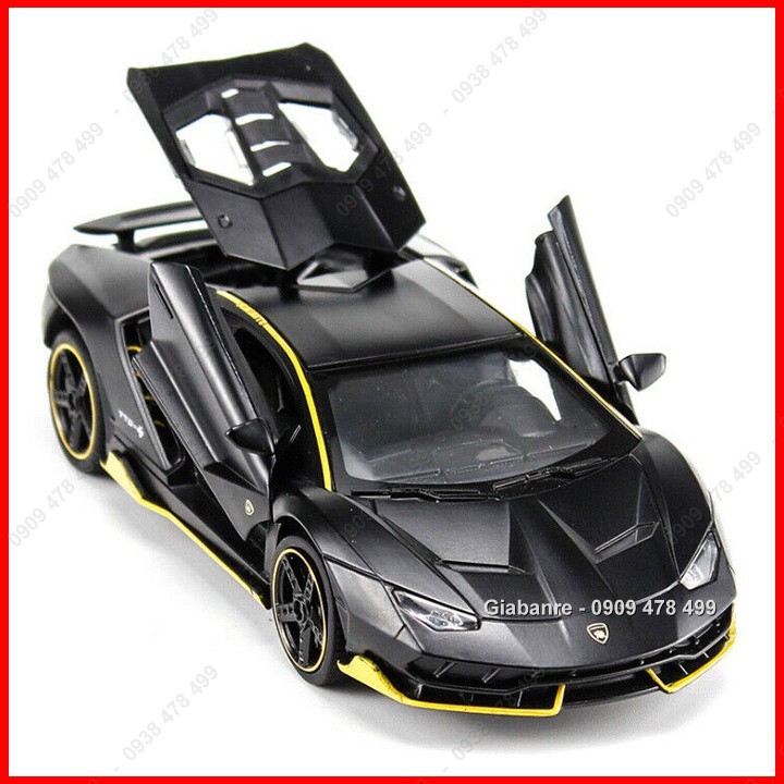 XE MÔ HÌNH SẮT LAMBO CENTENARIO - MINIAUTO -  TỈ LỆ 1:32 - ĐEN - 9760DE