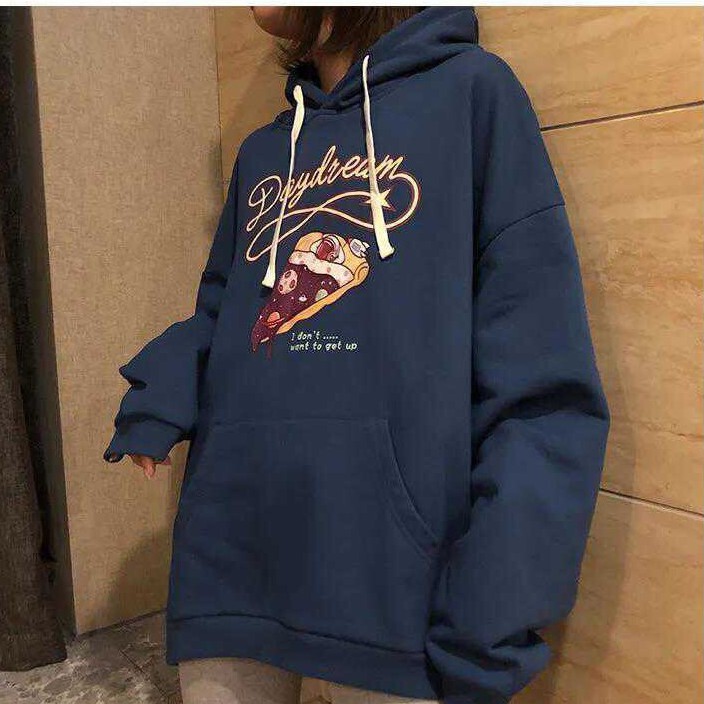 Áo nỉ hoodie dáng rộng Day Dream Pizza chất nỉ ngoại dày ấm mềm mịn phong cách thời trang Hàn Quốc | BigBuy360 - bigbuy360.vn