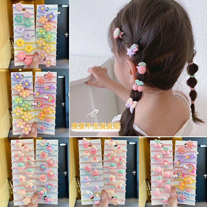 Sét 10 cột buộc tóc bé mẫu mới xinh xắn thời trang