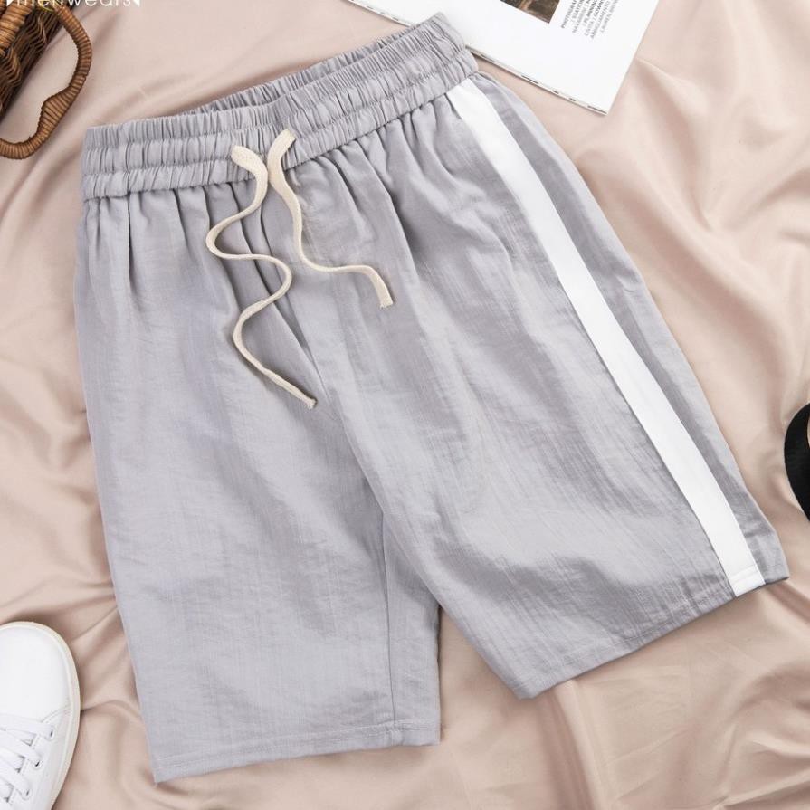 Quần short nam Edana Menswear cao cấp đũi lé kẻ sọc phong cách trẻ trung hiện đại cân nặng 45 -78kg ་