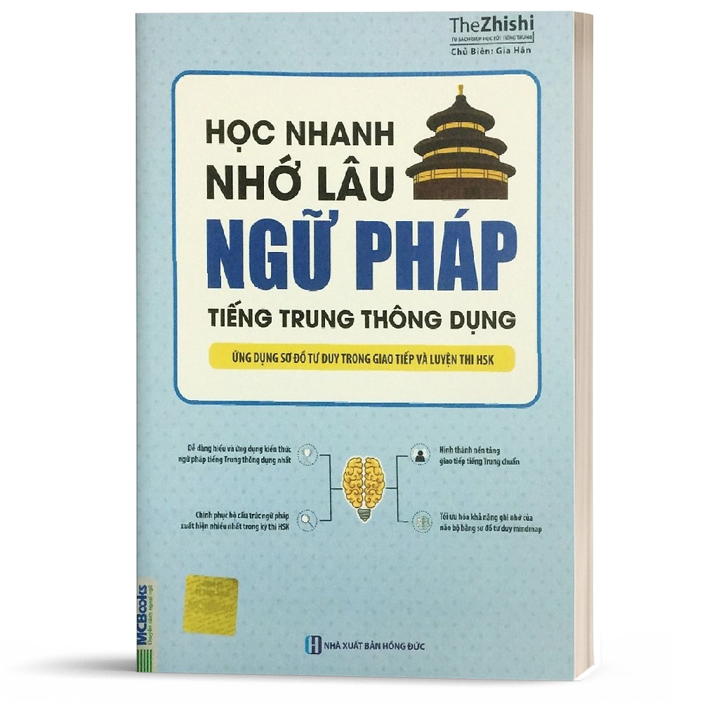 Sách - Học nhanh nhớ lâu ngữ pháp tiếng Trung thông dụng-Ứng dụng sơ đồ tư duy trong giao tiếp và luyện thi HSK