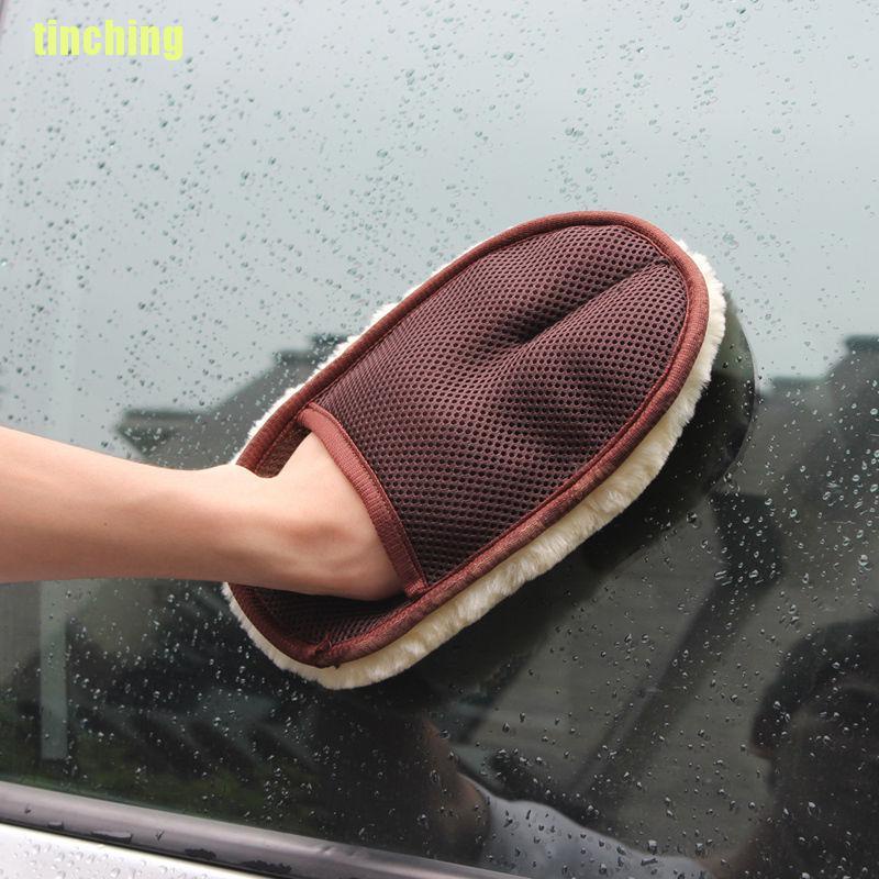 Găng Tay Lông Cừu Siêu Mềm Vệ Sinh Xe Hơi Tiện Dụng