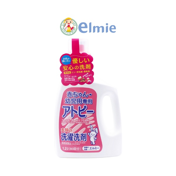 Nước giặt quần áo cho bé không chất phụ gia Elmie Nhật Bản - chai 1200ml