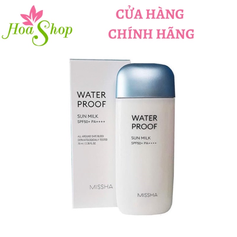 Kem Chống Nắng Chống Trôi Missha All-Around Safe Block Waterproof Sun Milk SPF50+ PA++++ 70ml