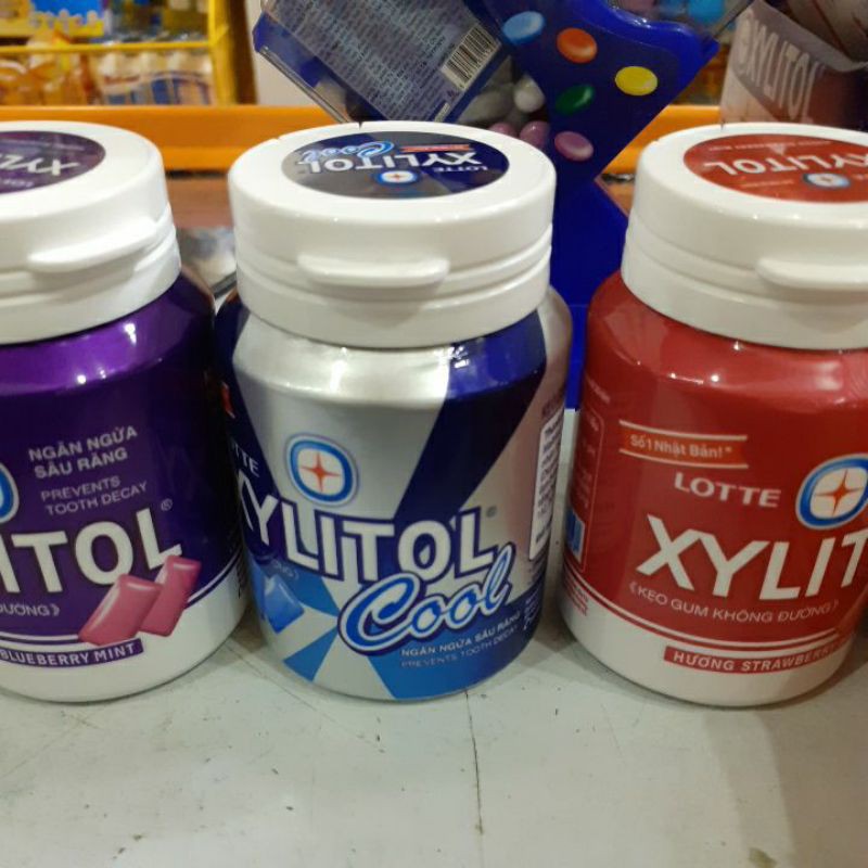 kẹo gum không đường xylitol lọ 58g