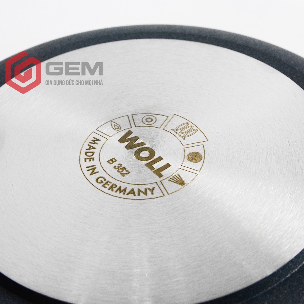 Chảo rán WOLL diamond lite fry pans size 20-24-28cm, Chảo chống dính vân đá [HÀNG Made in Germany] GEM