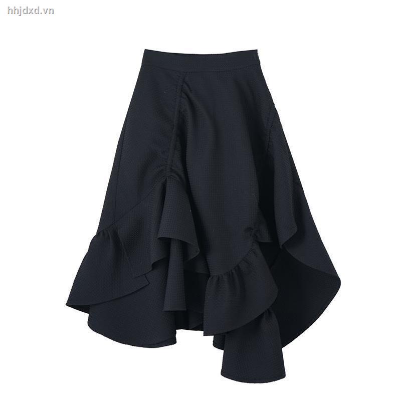 Set áo sơ mi + chân váy đuôi cá lưng cao phong cách Pháp