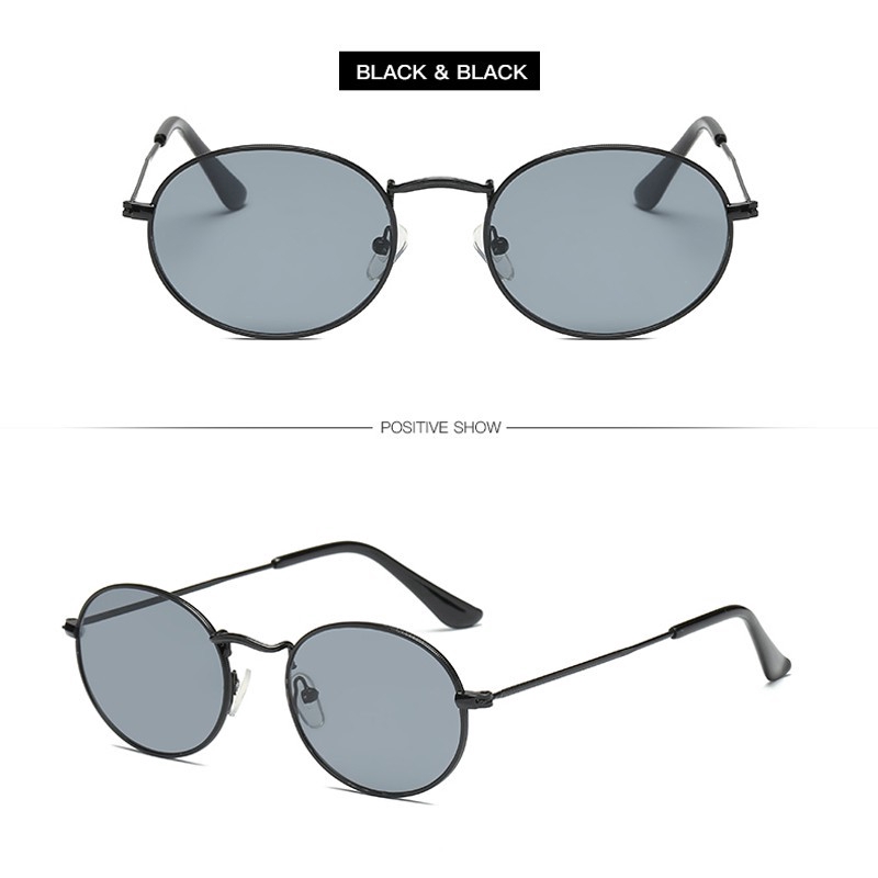 Kính mát gọng tròn kiểu retro cho nữ