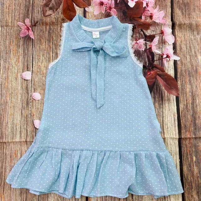 Đầm phom A thắt nơ