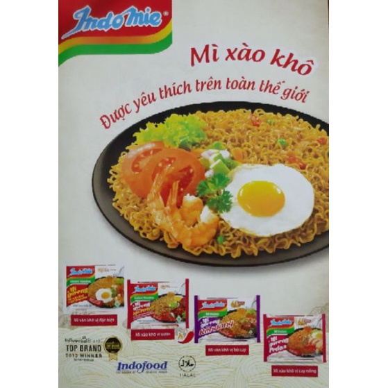 MÌ XÀO KHÔ INDOMIE ĐỦ 4 VỊ