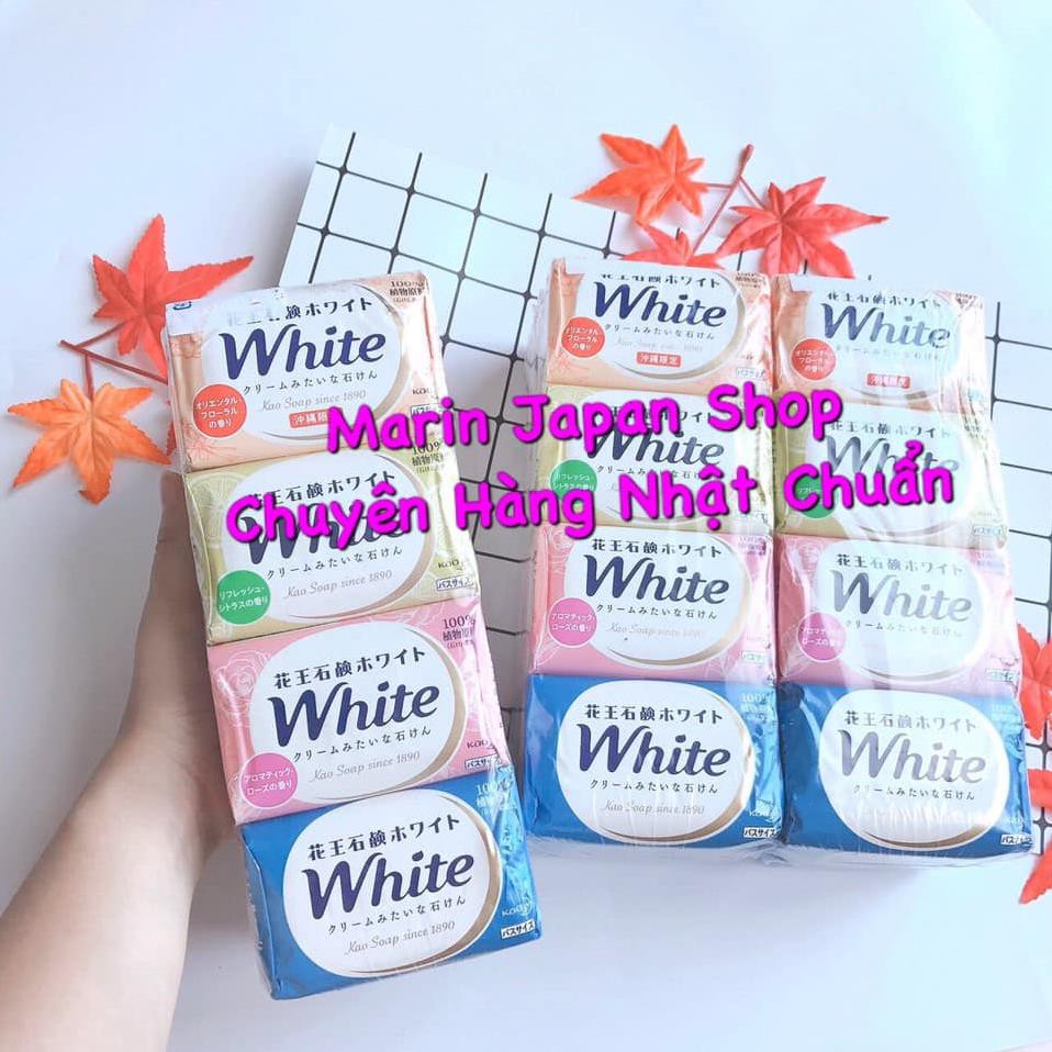 (Có sẵn,Chính hãng có bill) Xà bông tắm dưỡng mịn trắng da KAO White White nội địa Nhật bản