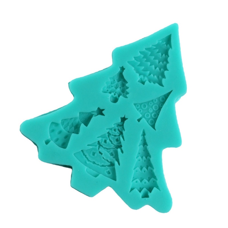 Sa Khuôn Silicon Làm Cây Thông Giáng Sinh 3D Trang Trí Thủ Công