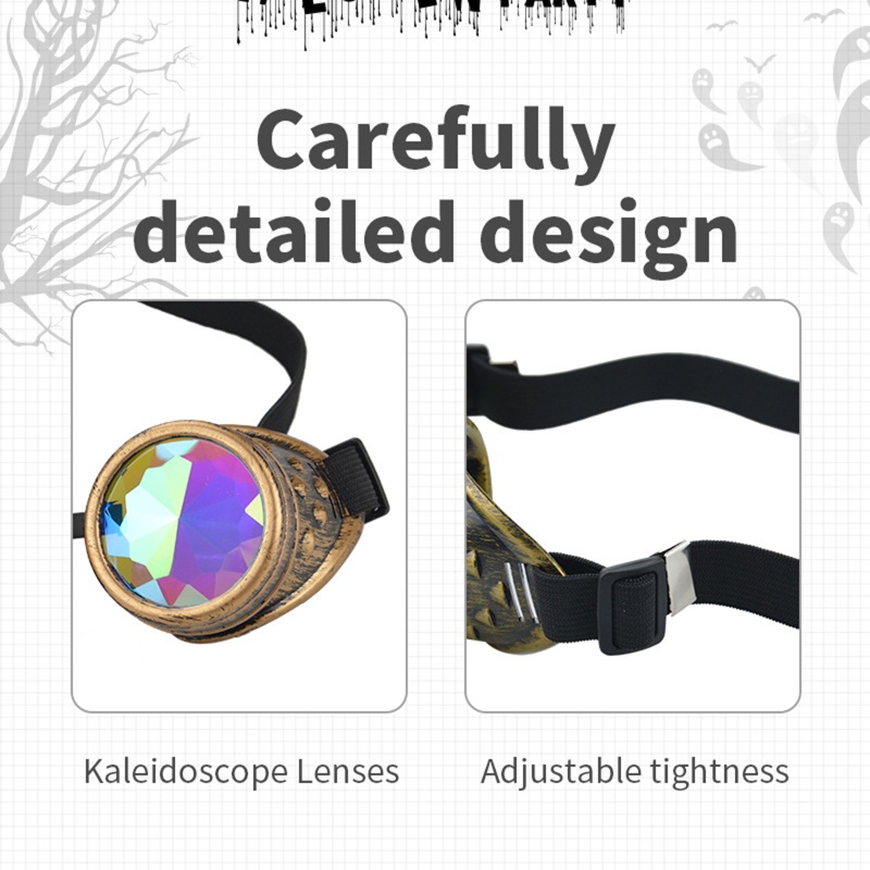 Kính Mát Phong Cách Steampunk Cổ Điển Thích Hợp Lái Xe Mô Tô