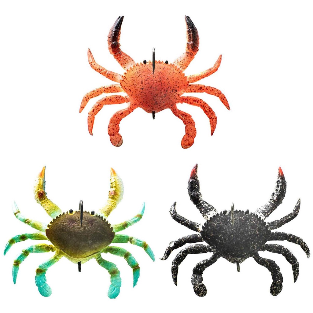 JONYE Mồi Câu Cá Mềm Hình Con Cua 3D