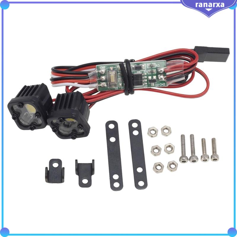 Đèn LED ô tô RC, Đèn pha cản trước, Đèn mái cản sáng có gắn phần cứng cho xe bánh xích điều khiển SCX10 90046 1: 10 DIY