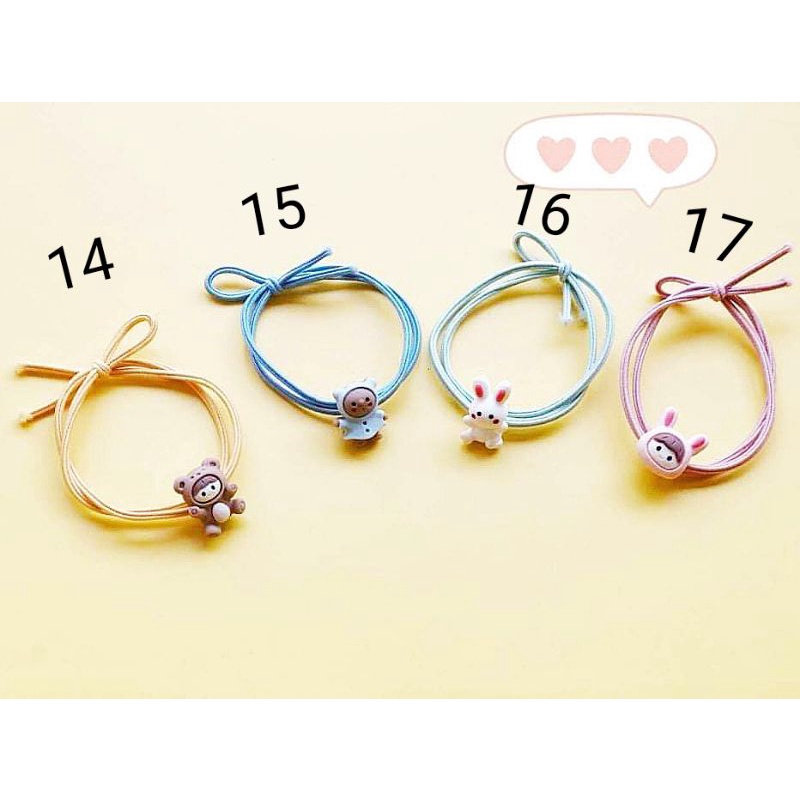 Dây cột tóc cao su co giãn hình thú, trái cây dễ thương ngọt ngào dành cho nữ