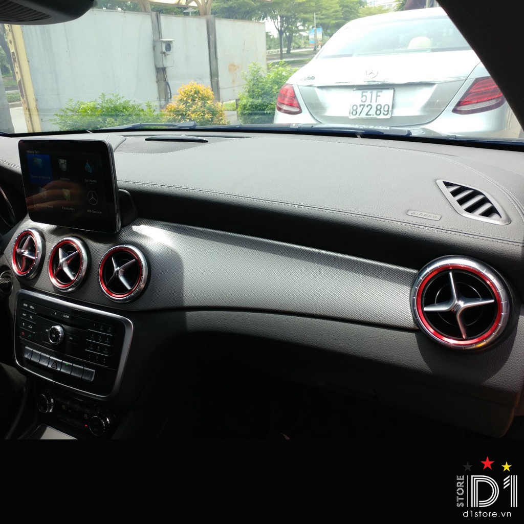Set 5 Vòng Đệm Trang Trí Cửa Gió Điều Hòa Xe Mercedes Benz A/CLA/GLA-Class