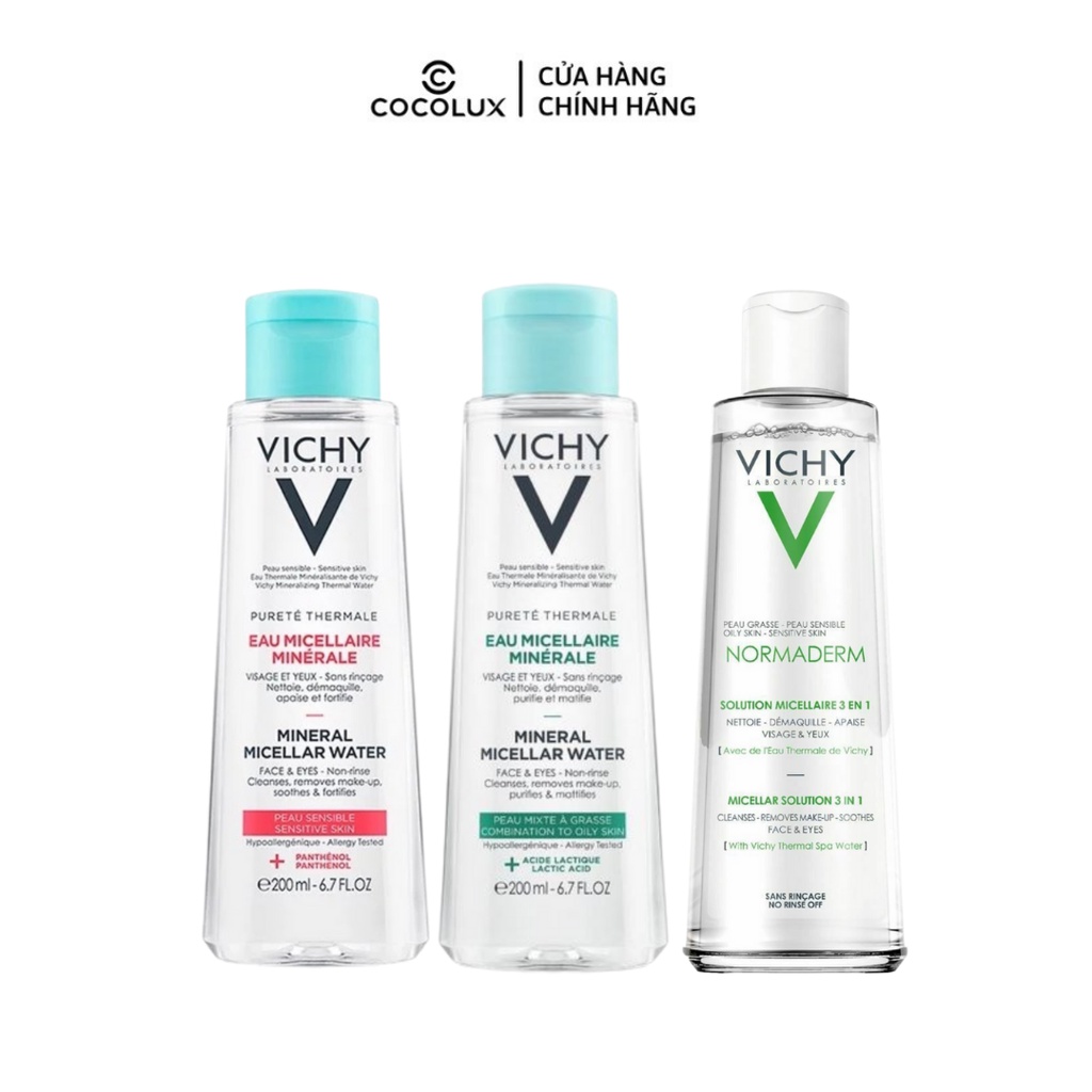 Nước Tẩy Trang Vichy Pureté Thermale Mineral Micellar Water 200ml