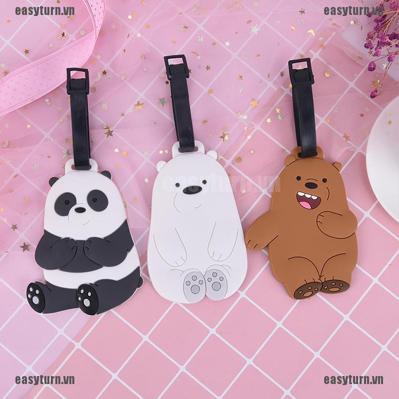 Phụ kiện thẻ du lịch bằng silicone chủ đề We Bare Bears