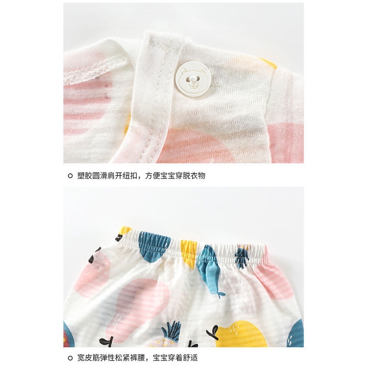 Bộ Đồ Ngủ Tay Dài Vải Cotton Thoáng Khí Dành Cho Bé 1-12 Tuổi